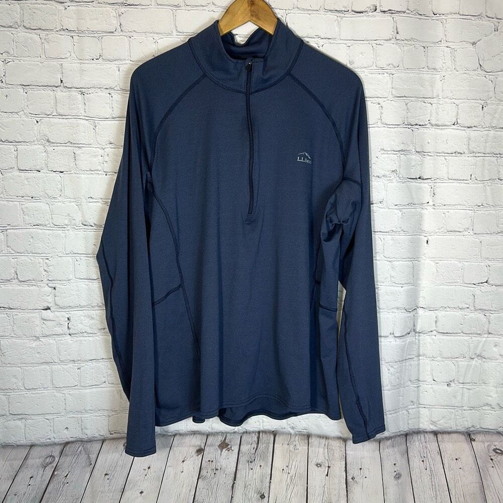 LL Bean Men's Midweight Base Layer 1/4 Zip Size XXL Item 504943